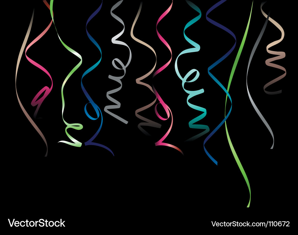 Curly ribbons Royalty Free Vector Image - VectorStock