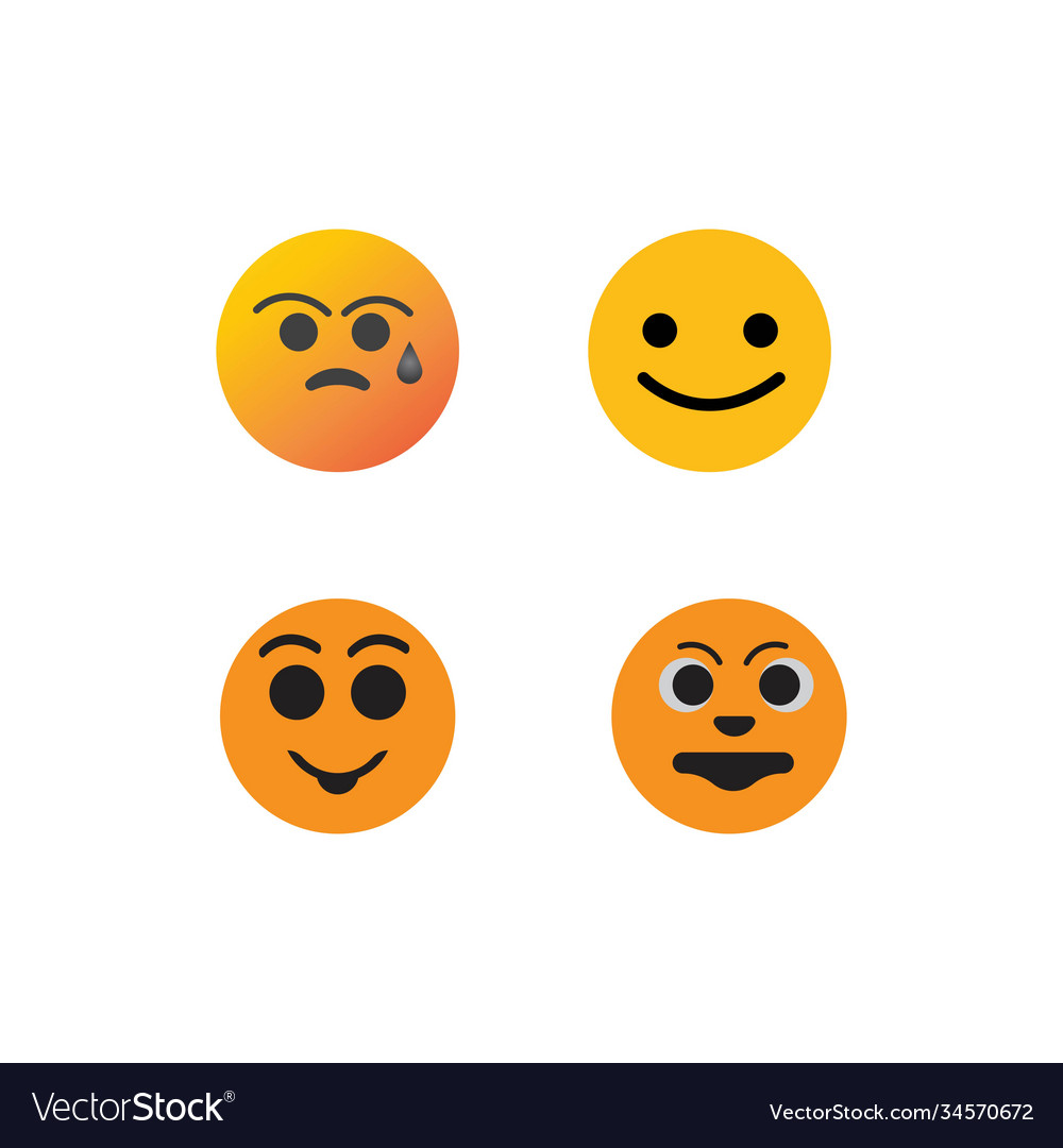 Emoticon template face Royalty Free Vector Image