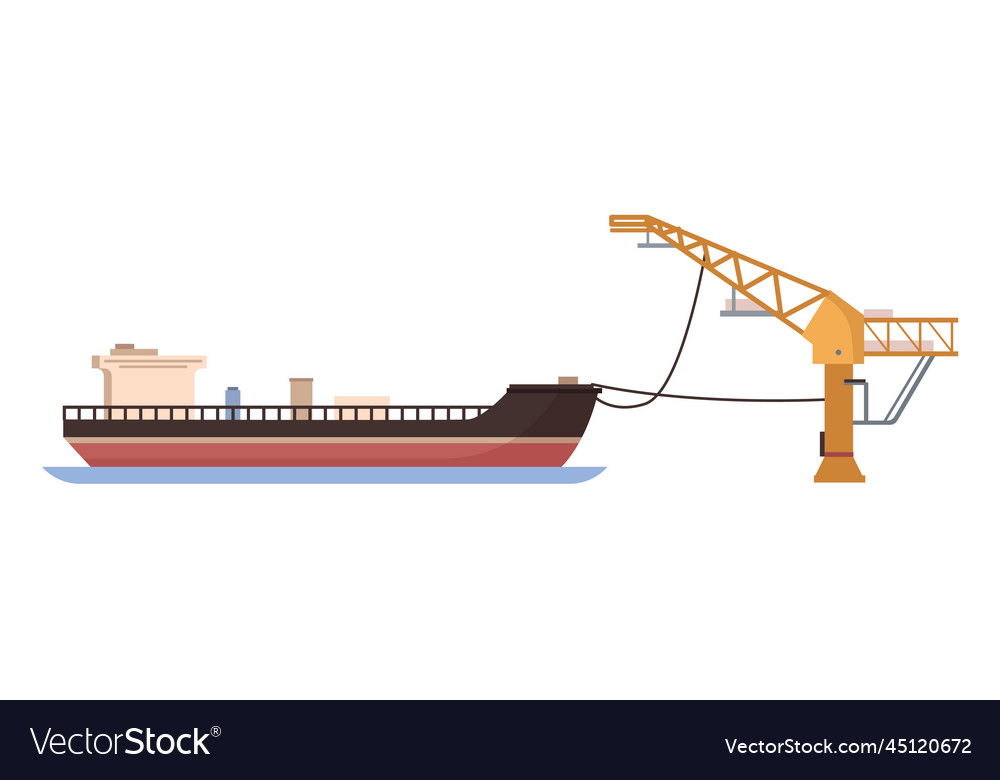 Gas and oil industry shipping tanker Royalty Free Vector