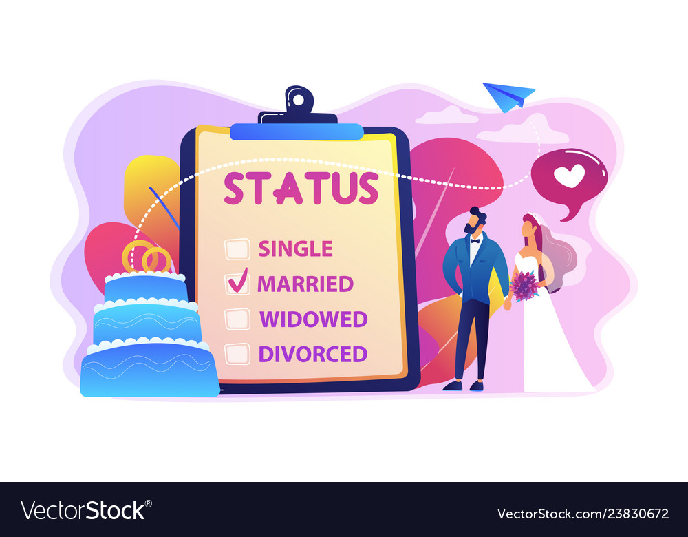 Relationship status concept Royalty Free Vector Image