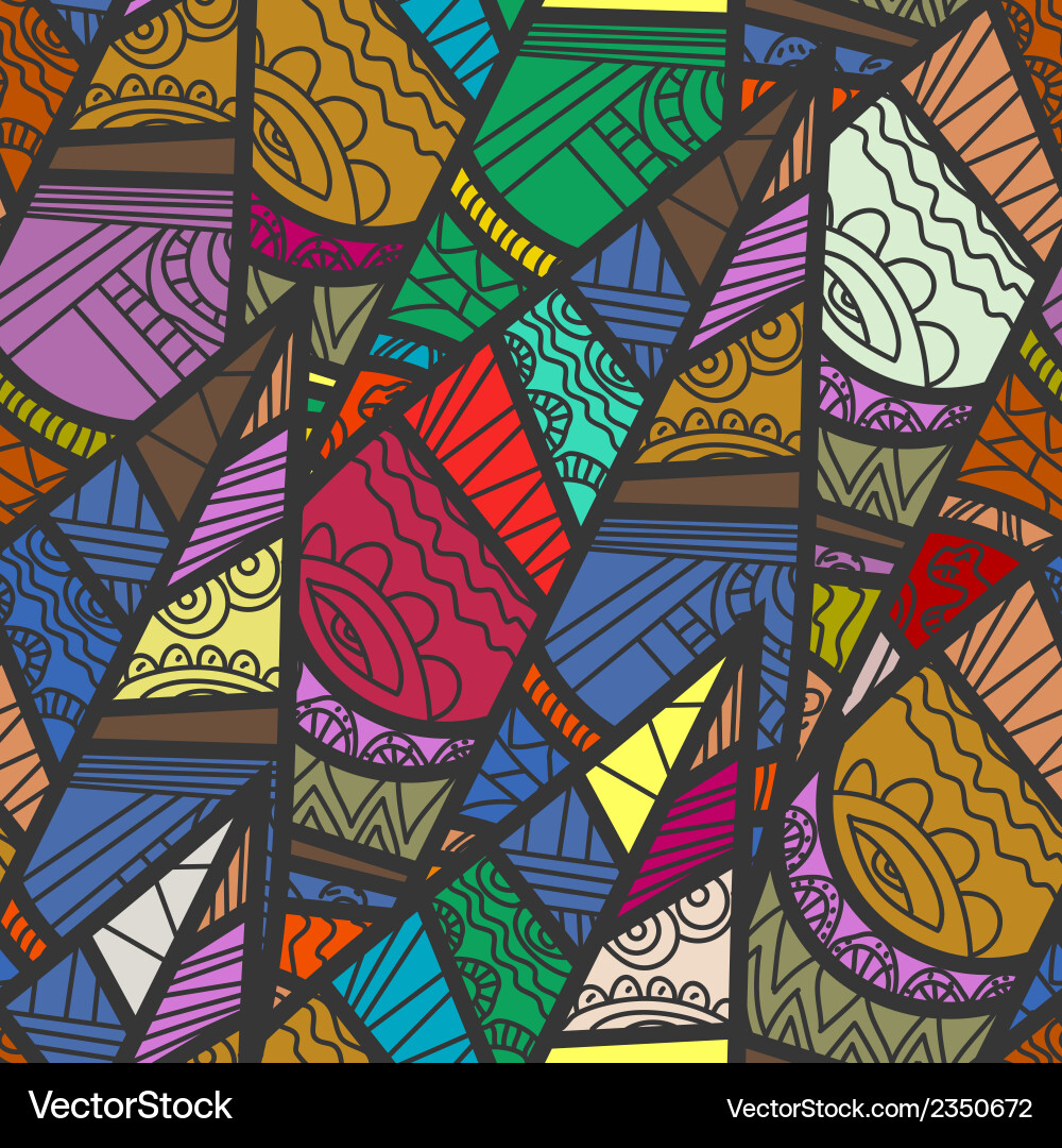 Seamless pattern with abstract feathers Royalty Free Vector