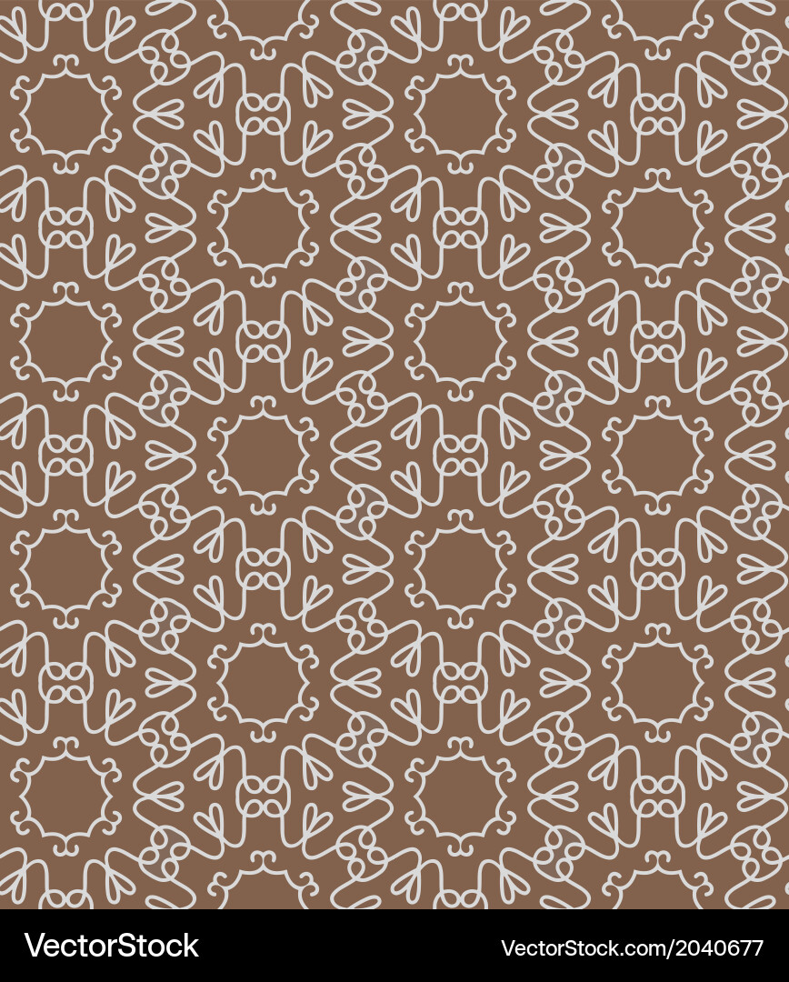 Brown lace seamless pattern Royalty Free Vector Image