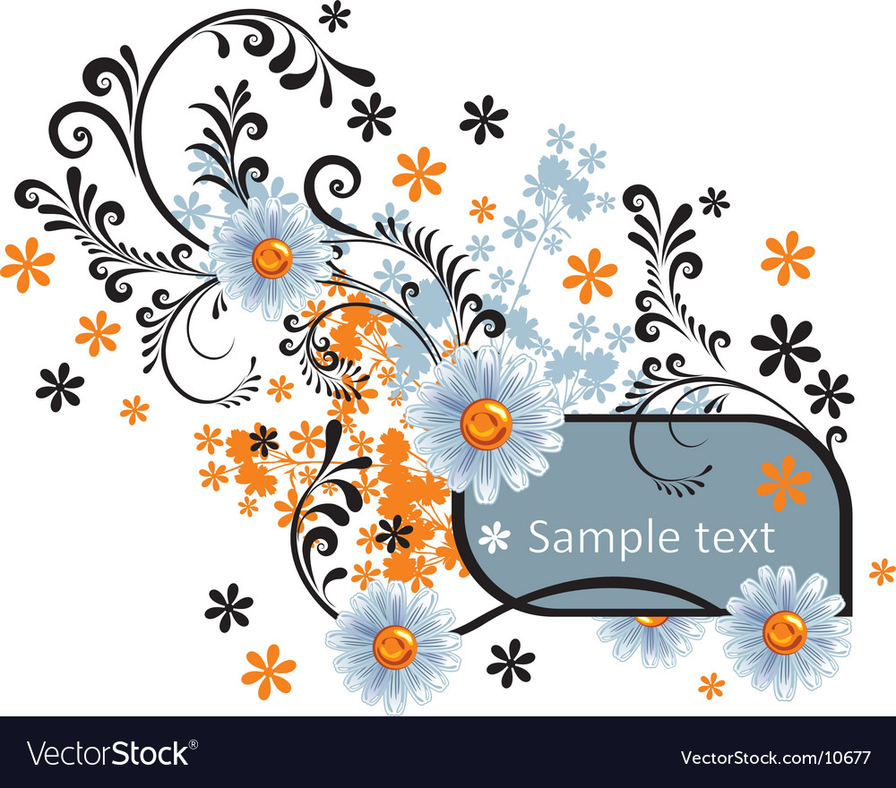 Flowers frame Royalty Free Vector Image - VectorStock