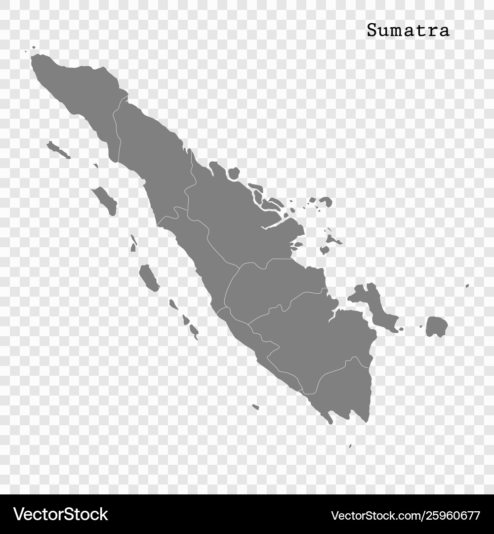 High quality map is a island indonesia Royalty Free Vector