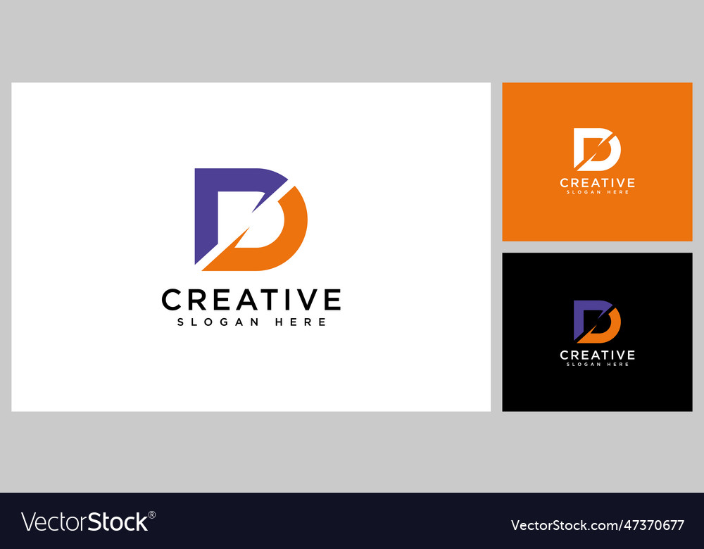 Initial letter d logo design Royalty Free Vector Image