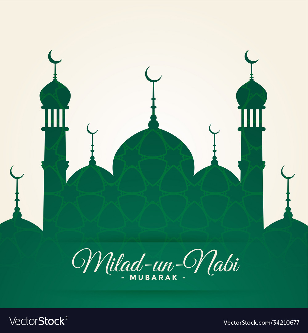 Islamic milad un nabi festival card design Vector Image