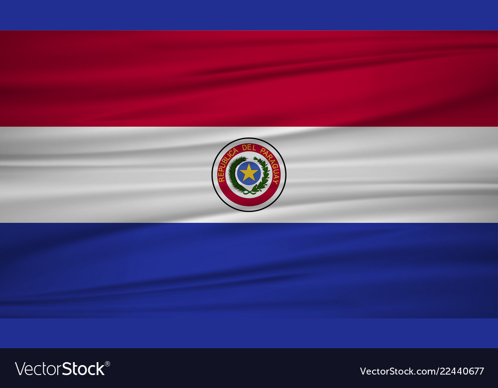 Paraguay flag of blowig Royalty Free Vector Image