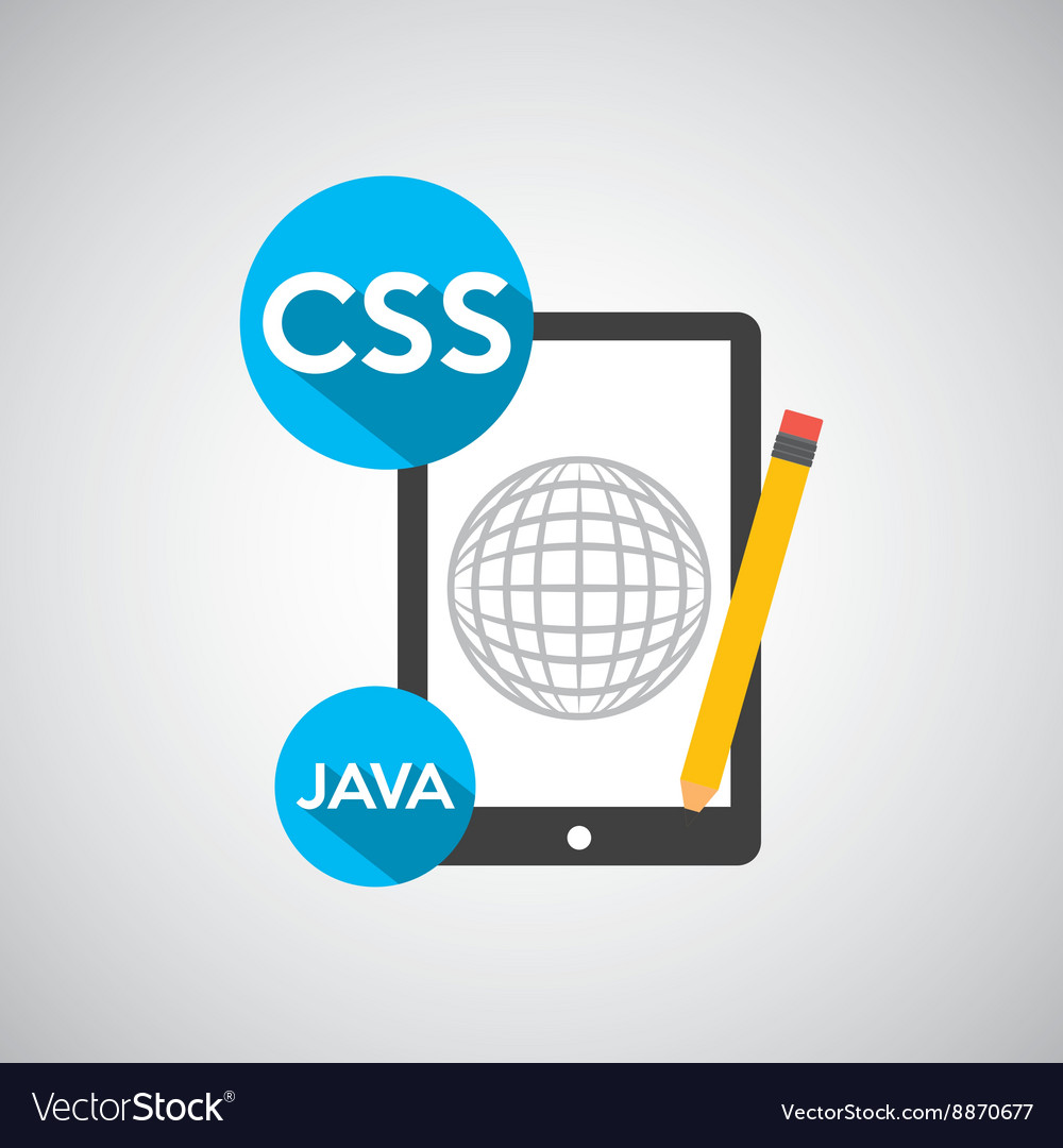 Programming language design Royalty Free Vector Image