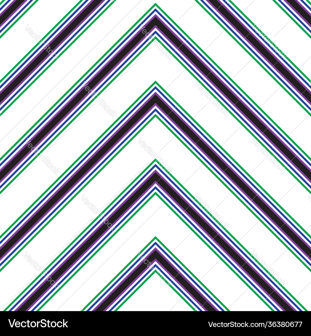 Rainbow chevron diagonal stripes seamless pattern Vector Image