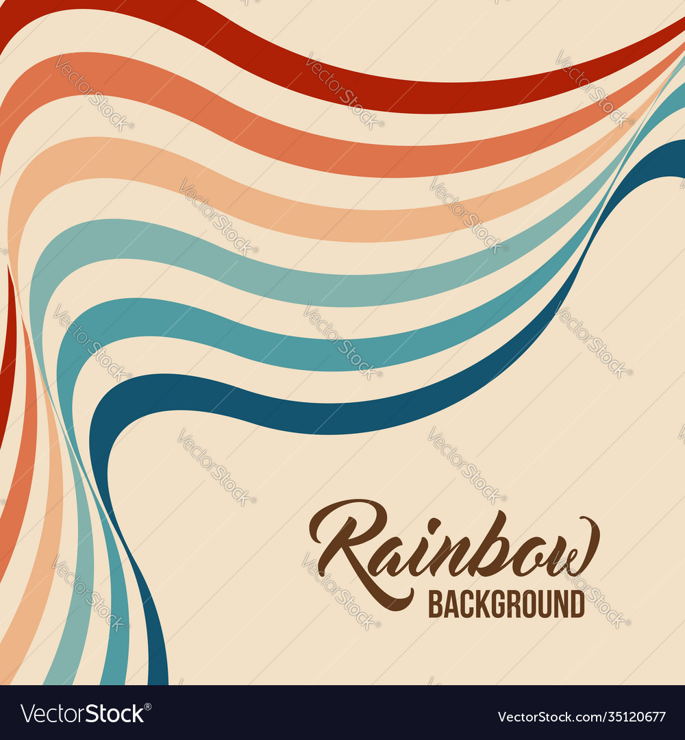 Retrowave 80s art retro rainbow vector image Retrowave 80s art retro rainbow