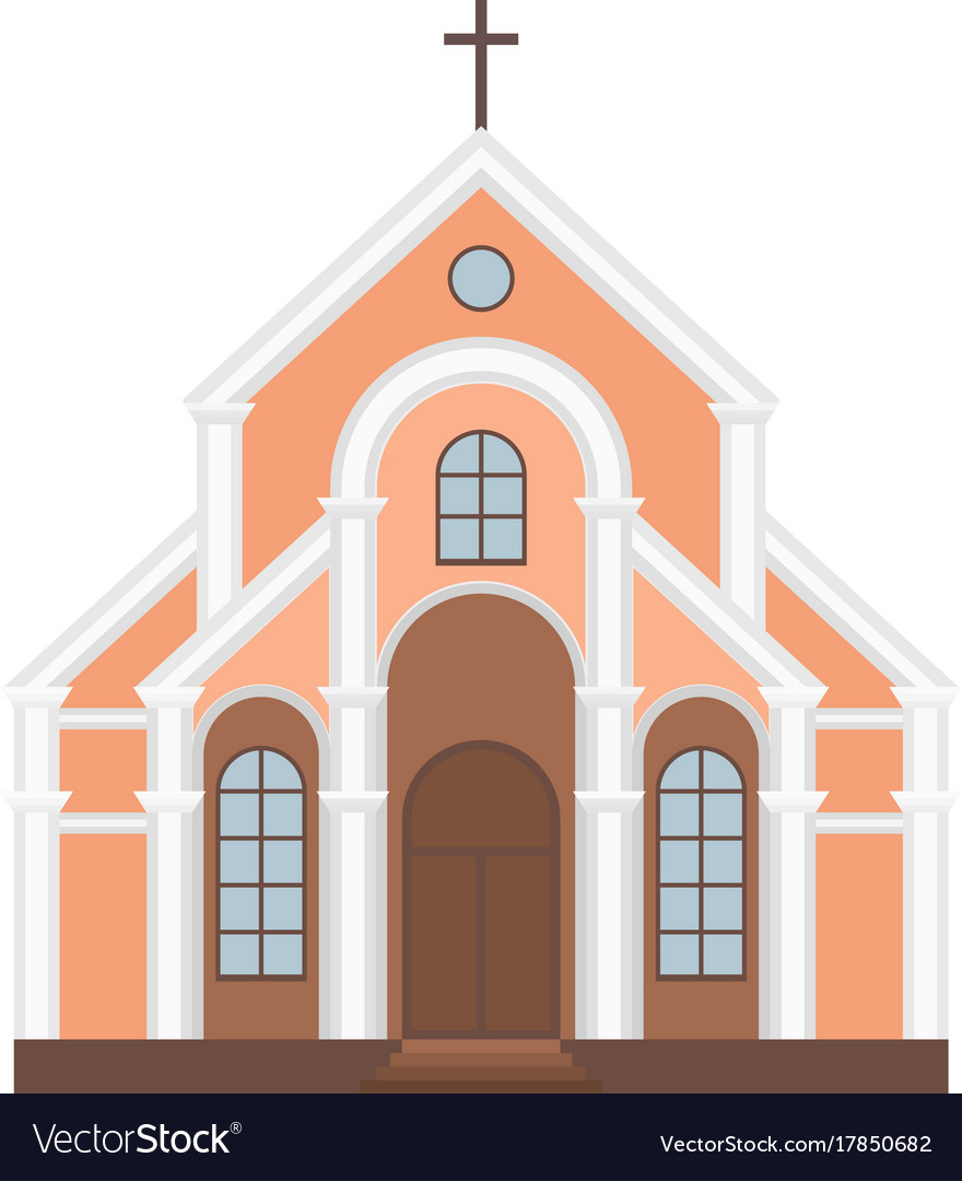 Cathedral Church Temple Traditional Building Vector Image 2114