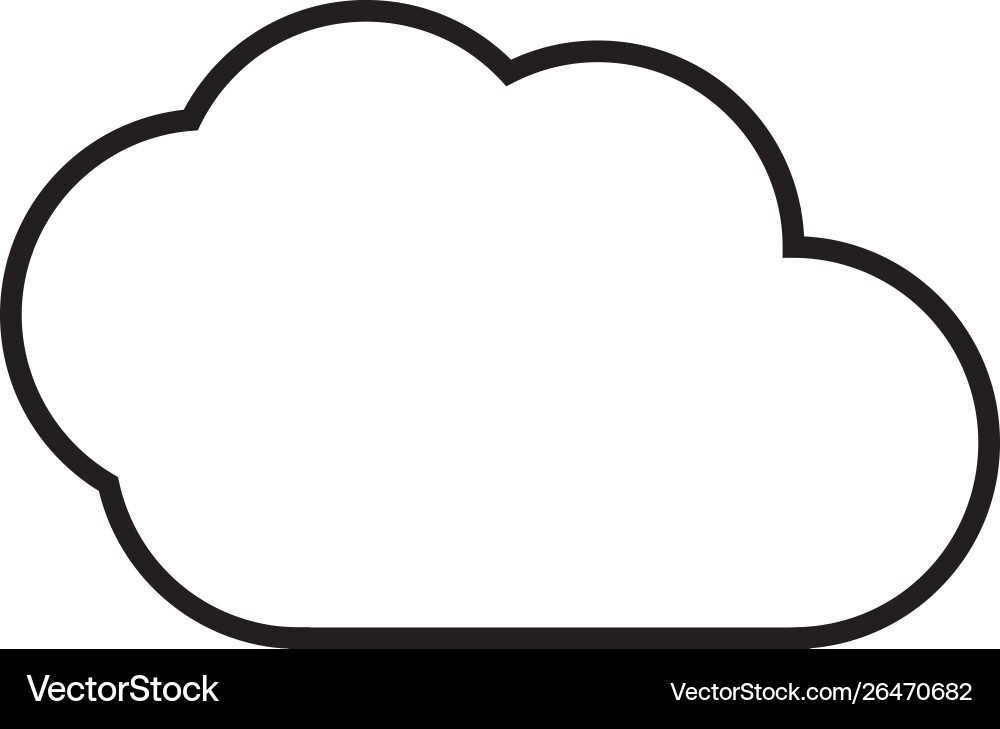 Cloud template Royalty Free Vector Image - VectorStock