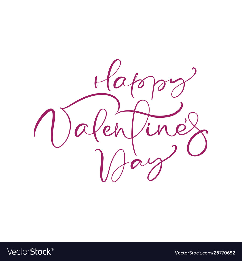 Happy valentines day handwritten lettering Vector Image