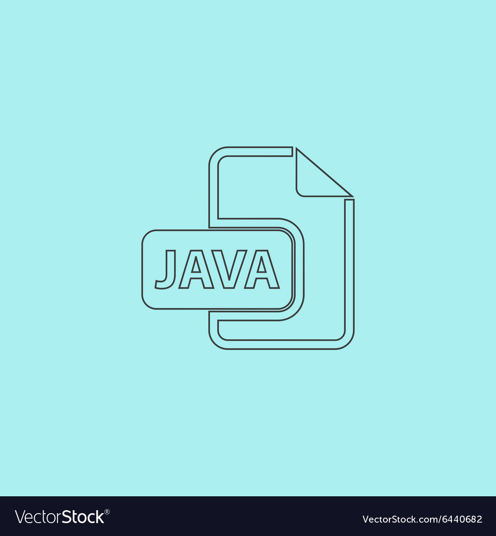 Java development file format flat icon Royalty Free Vector