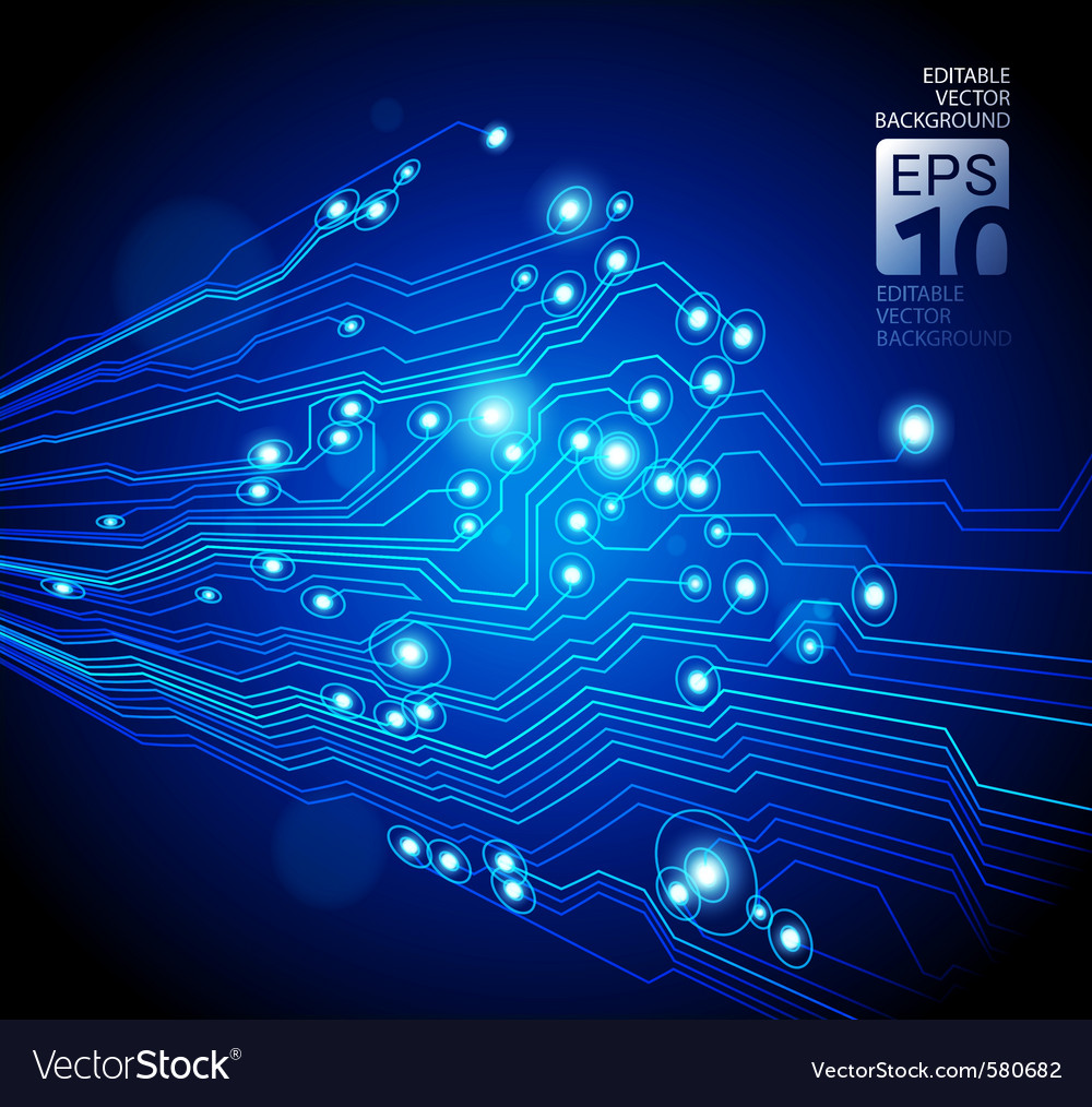 Neon circuit Royalty Free Vector Image - VectorStock