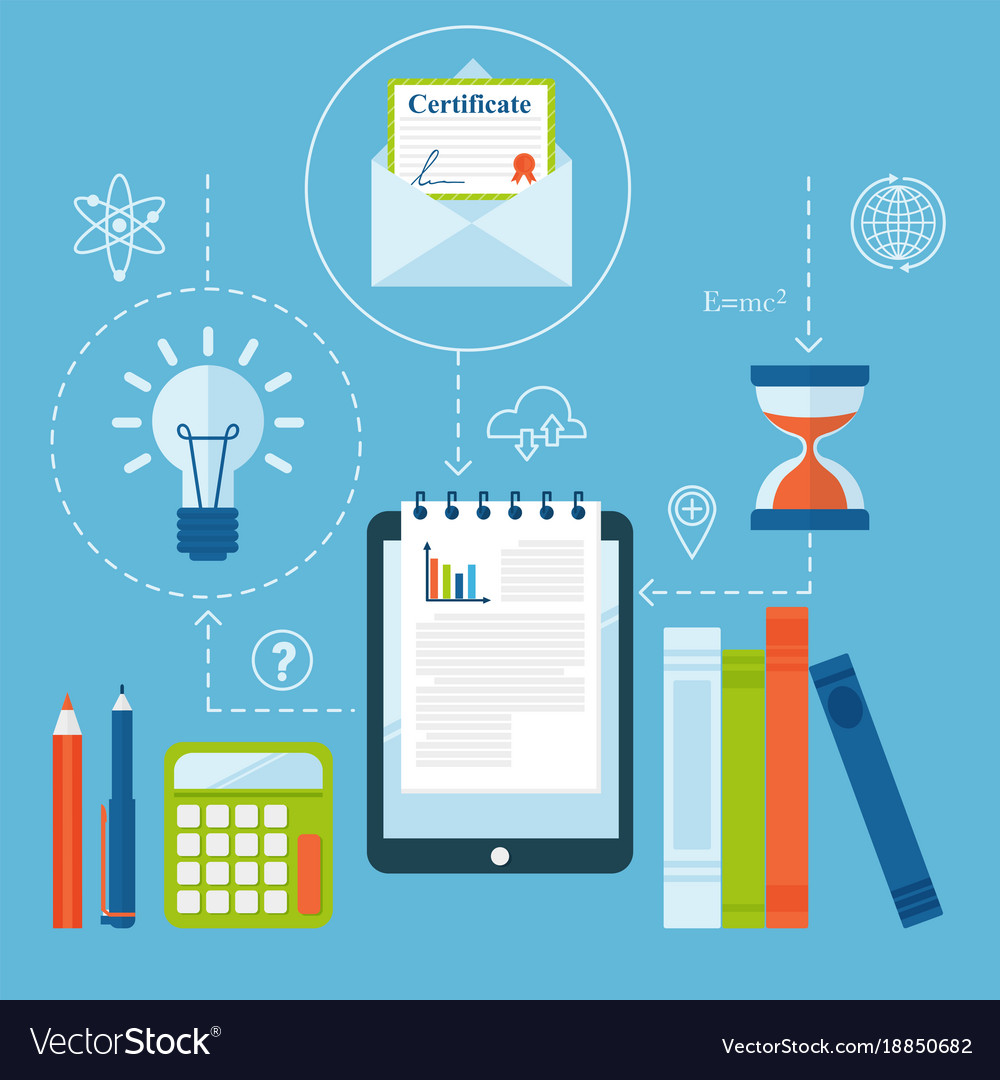 Online education staff training book store Vector Image