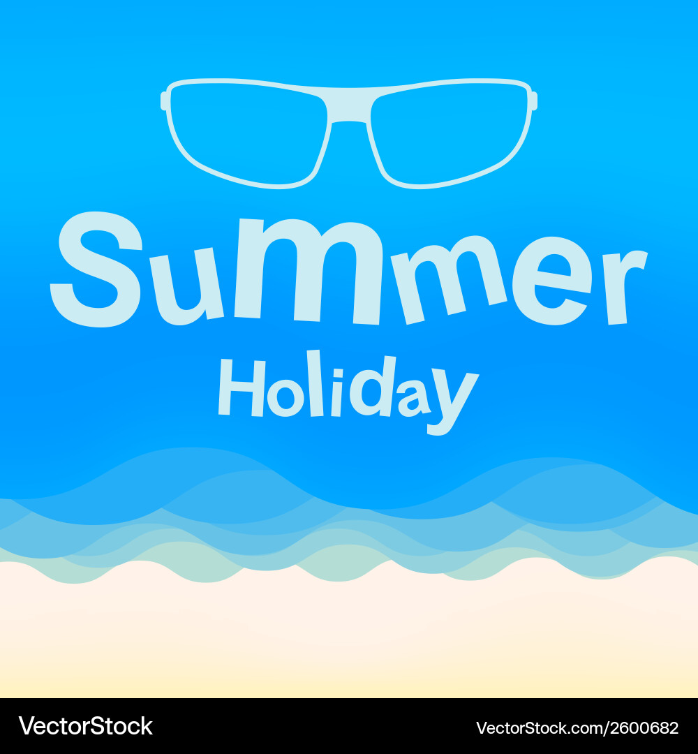 Summer beach Royalty Free Vector Image - VectorStock