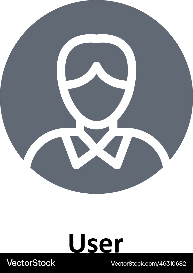 User solid icons simple stock Royalty Free Vector Image