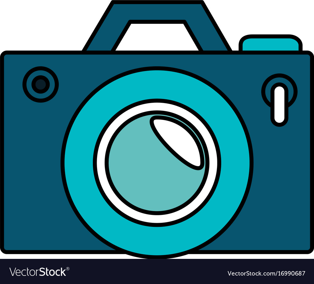 Camera photographic isolated icon Royalty Free Vector Image