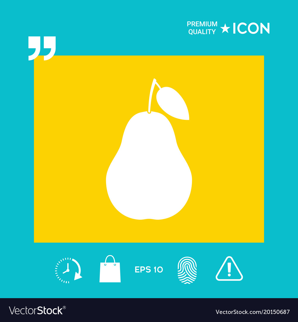 Pear symbol icon Royalty Free Vector Image - VectorStock