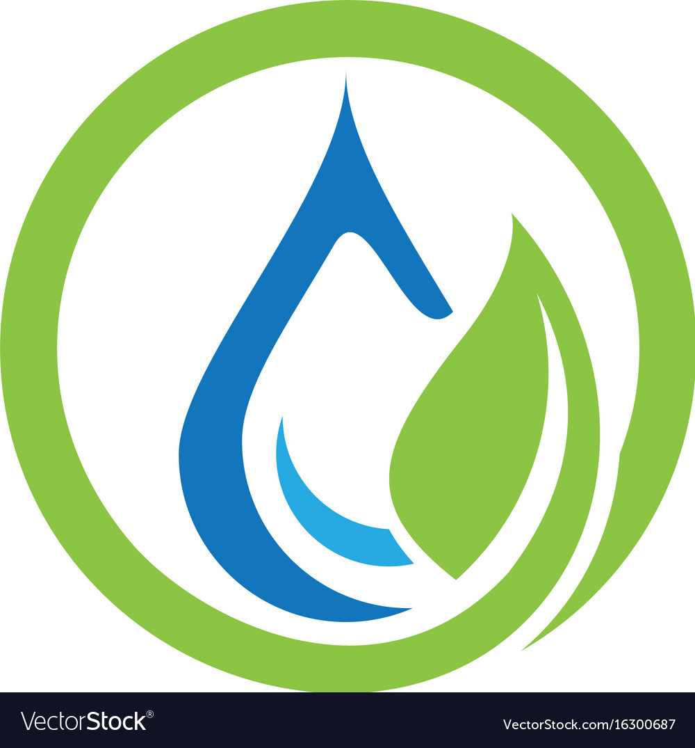 Water drop logo template design Royalty Free Vector Image