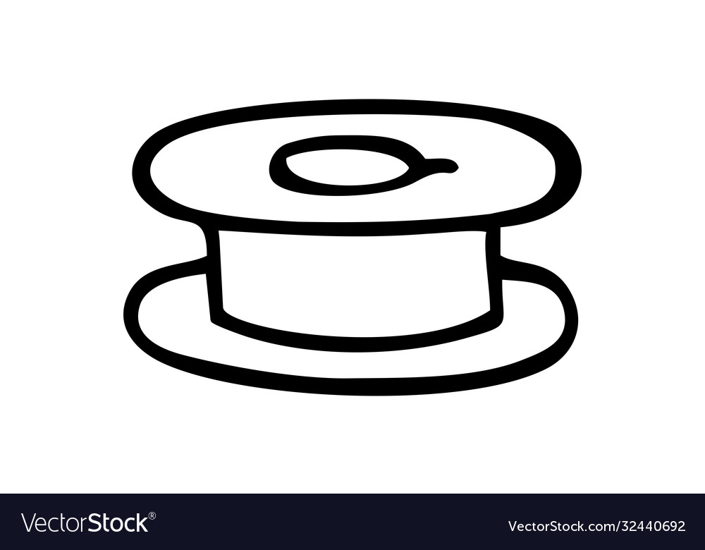A drawing bobbin for thread in style Royalty Free Vector