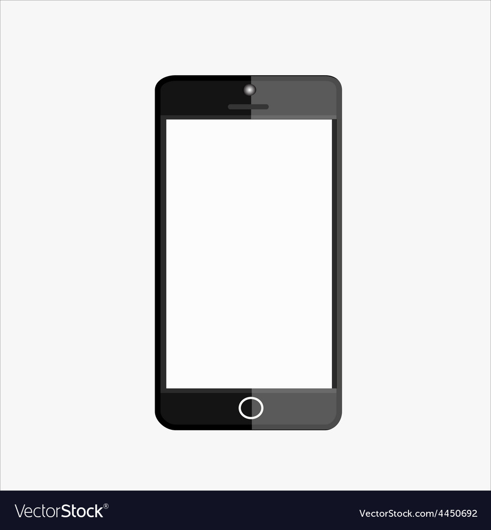Black smart mobile phone Royalty Free Vector Image