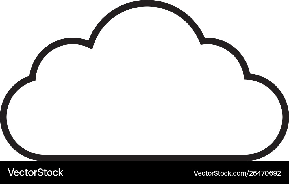 Cloud template Royalty Free Vector Image - VectorStock