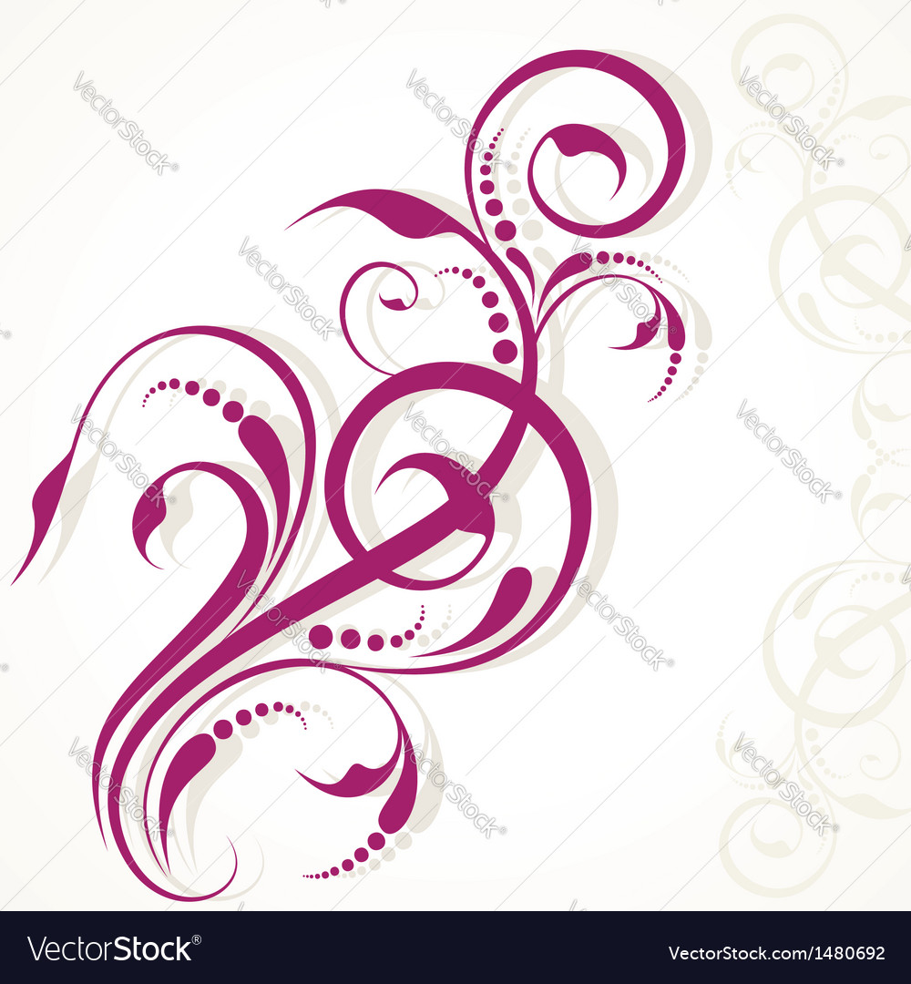 Creative Floral Design Background Royalty Free Vector Image