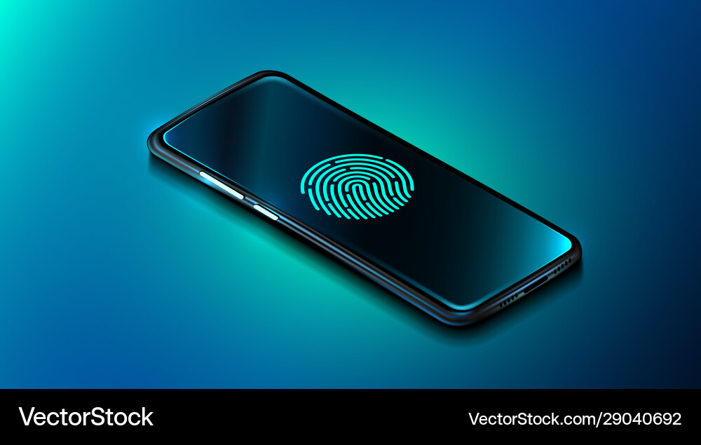 Mobile data security concept smartphone Royalty Free Vector