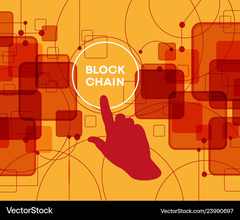 Blockchain cryptocurrency template Royalty Free Vector Image