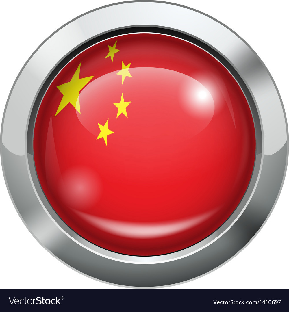 China flag metal button