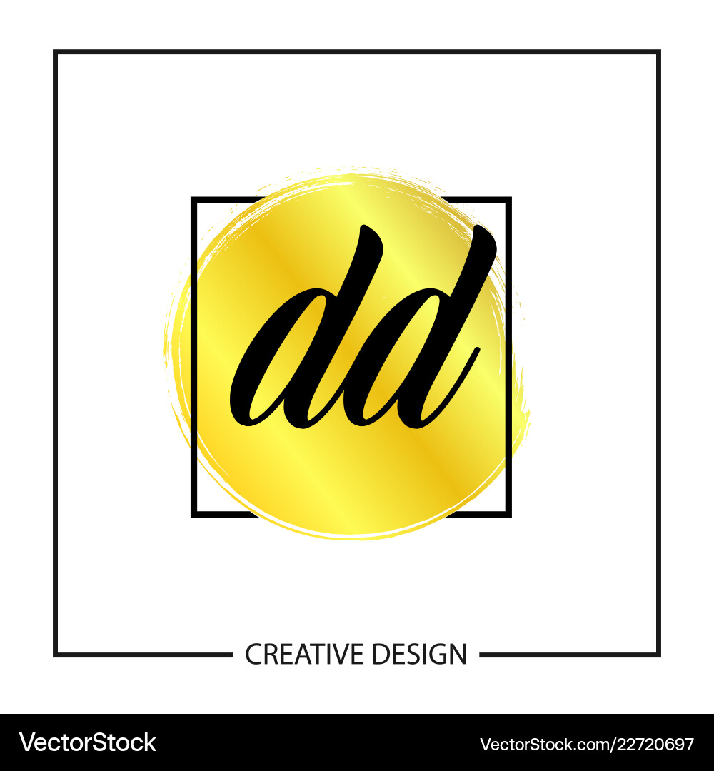Initial letter dd logo template design Royalty Free Vector