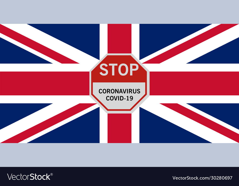 Stop coronavirus covid 19 united kingdom pandemic Vector Image