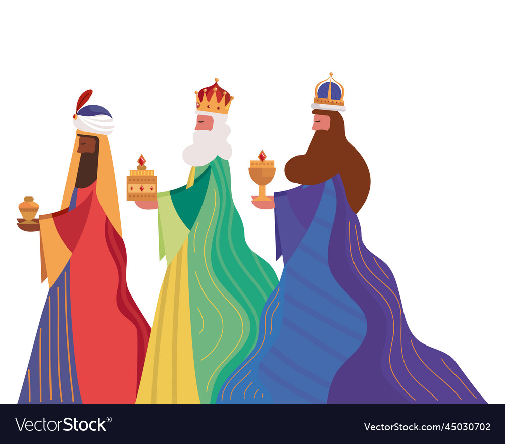 Group of wize men Royalty Free Vector Image - VectorStock