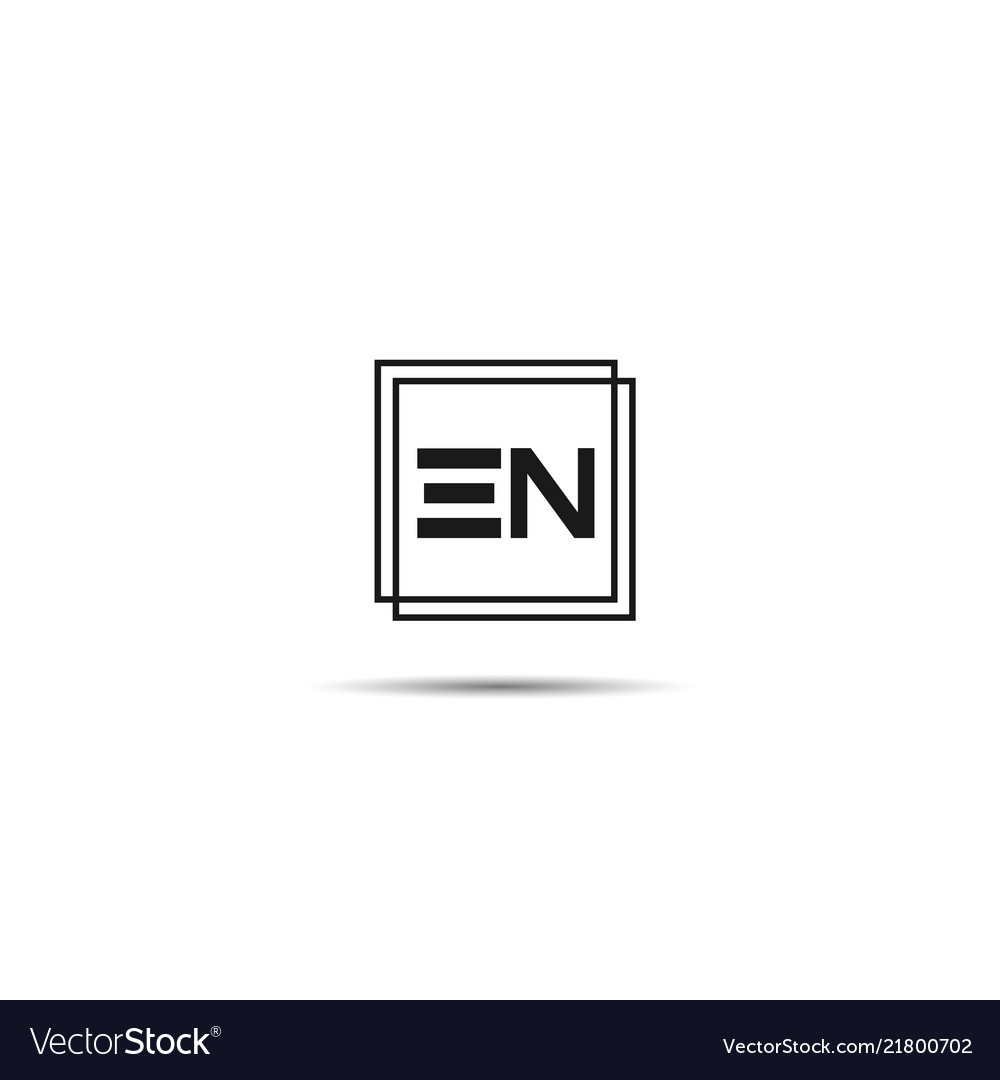 Initial letter en logo template design Royalty Free Vector