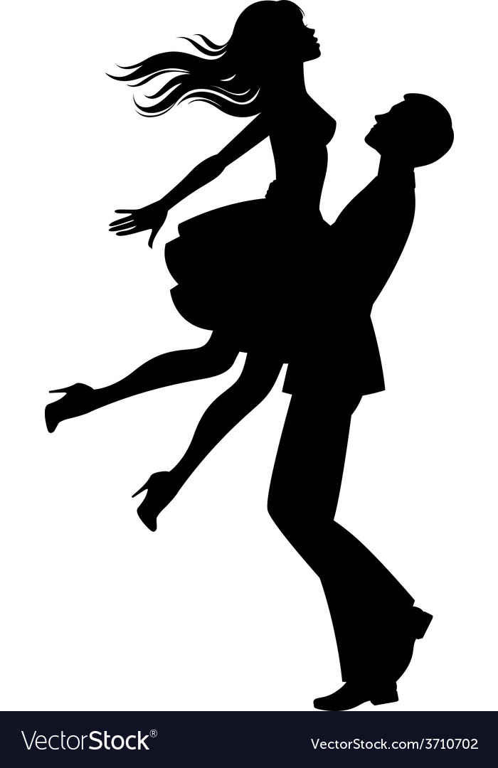 Silhouette Couple In Love Royalty Free Vector Image 2846