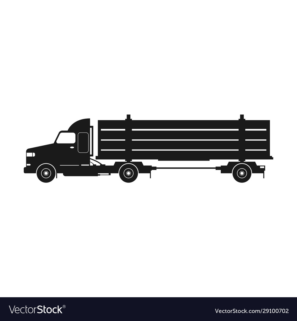 Truck iconblack icon isolated Royalty Free Vector Image