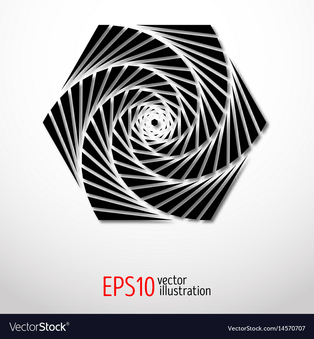 Geometric hexagon sacred labyrinth Royalty Free Vector Image