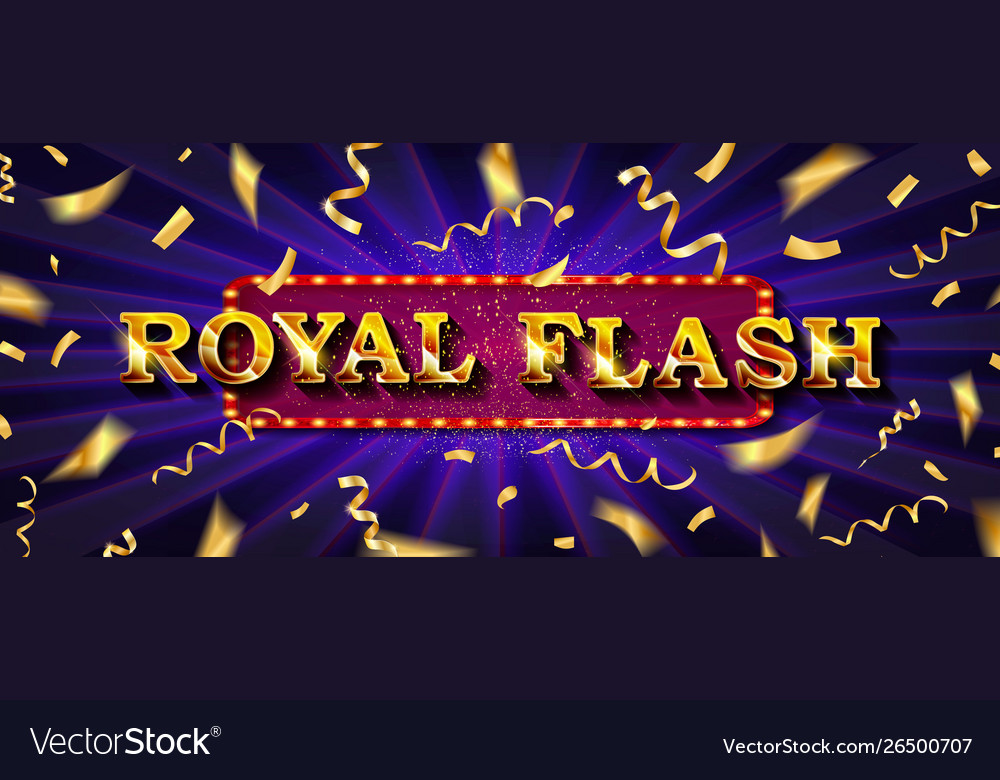 Royal Flush Online Poker Casino Royalty Free Vector Image
