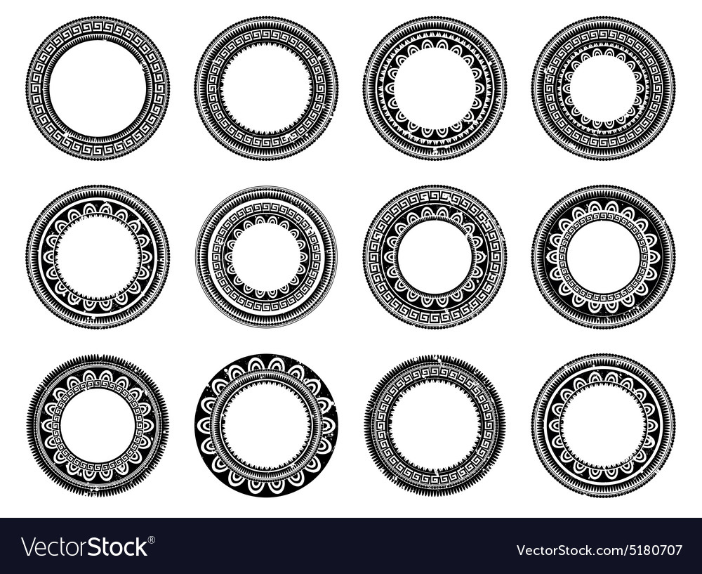 Maori Tribal Tattoo Circles Vector Images 52