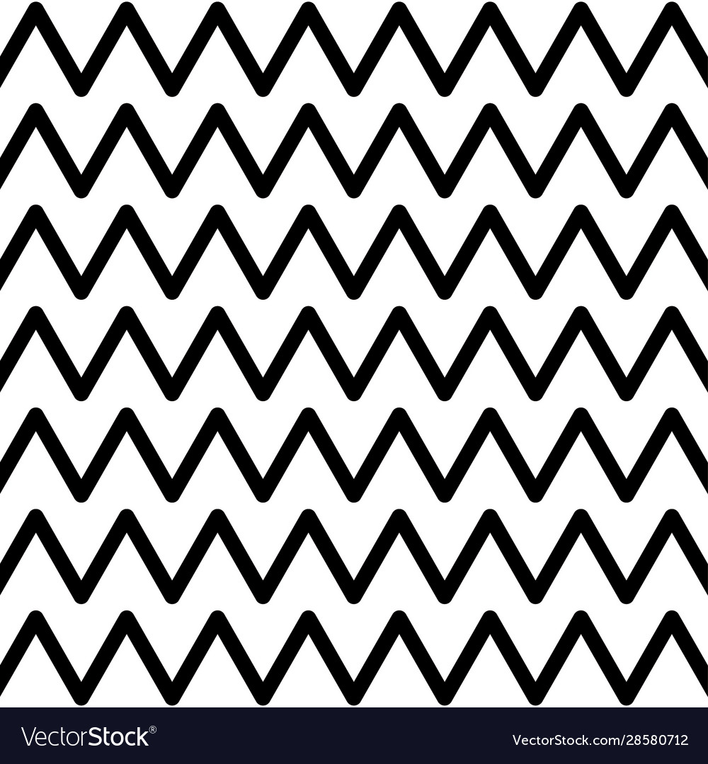 Black and white zig zag striped background Vector Image