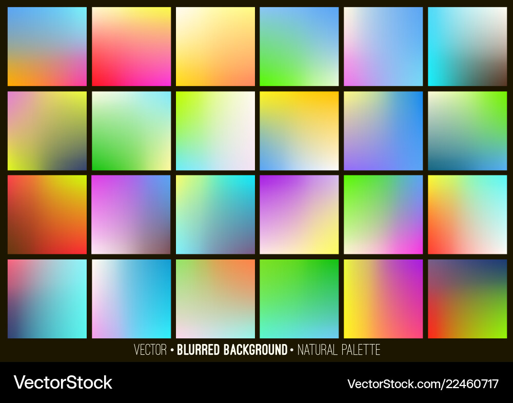 Blurred abstract backgrounds set Royalty Free Vector Image