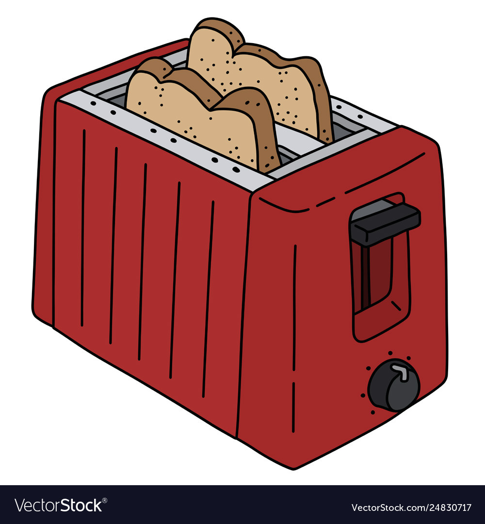 Red electric toaster Royalty Free Vector Image