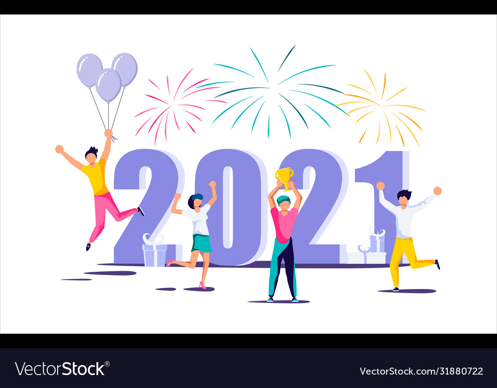 2021 banner template Royalty Free Vector Image