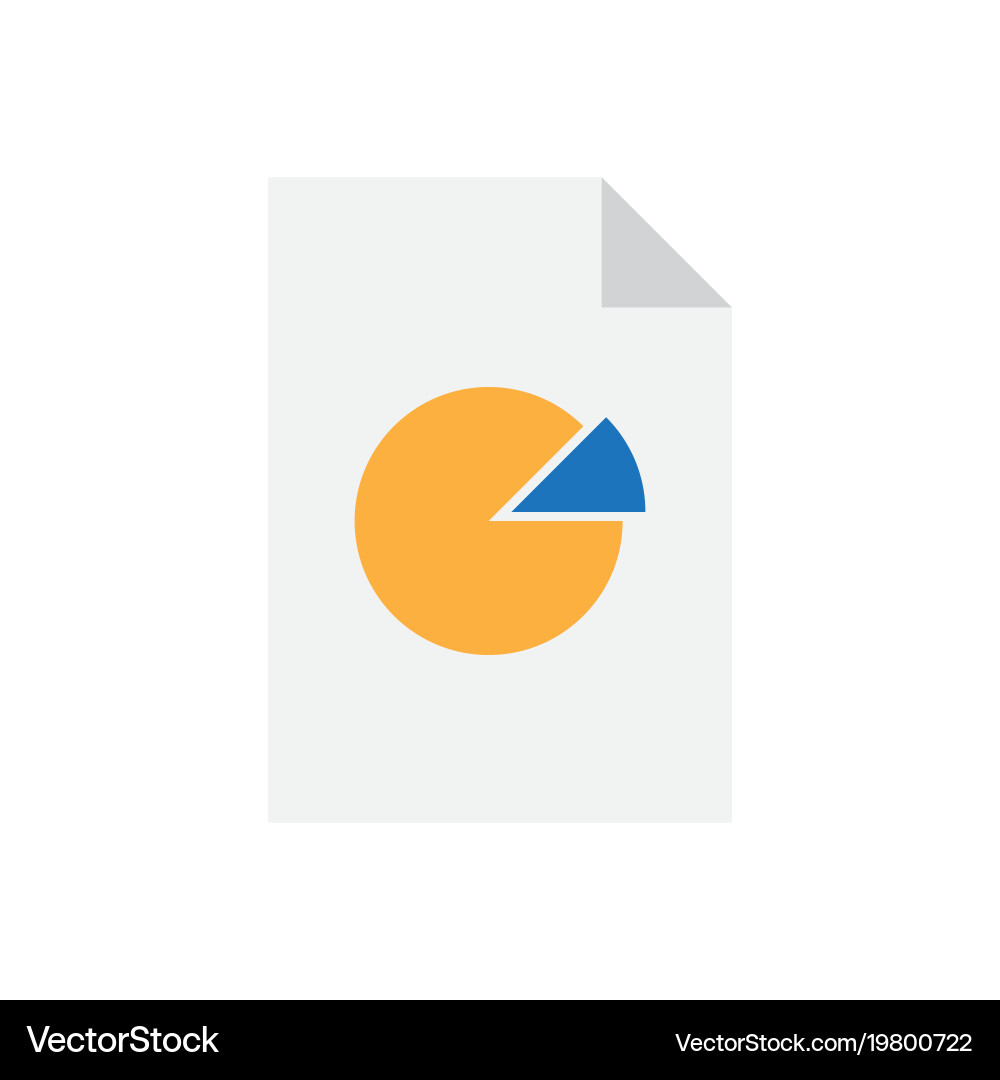 Analytics data document with pie chart Royalty Free Vector