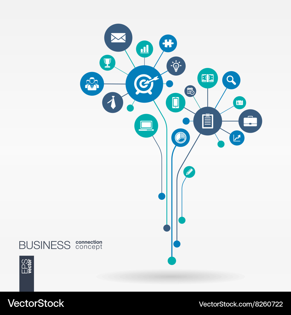 Growth flower concept for business communication Vector Image