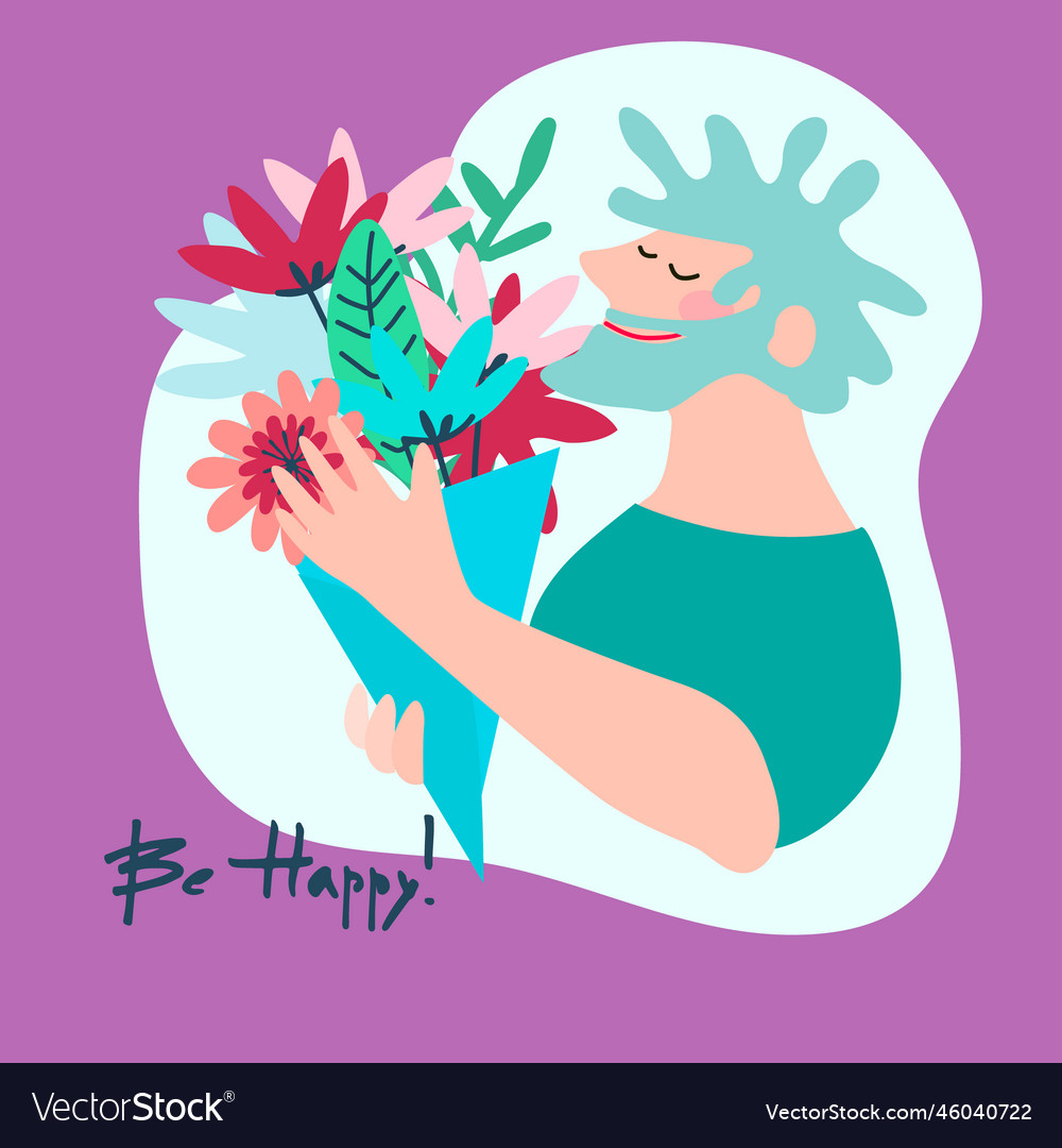 Happy birthday greeting card design young man Vector Image