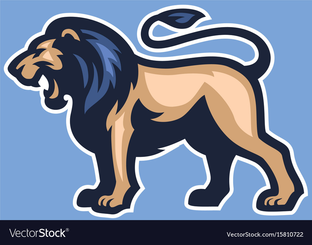 Lion mascot Royalty Free Vector Image - VectorStock