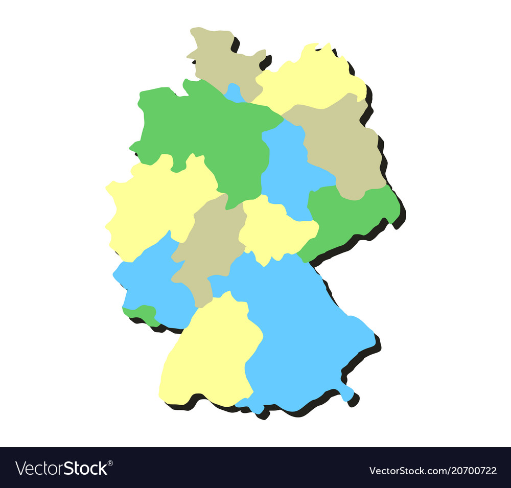 map germany with regions vector image